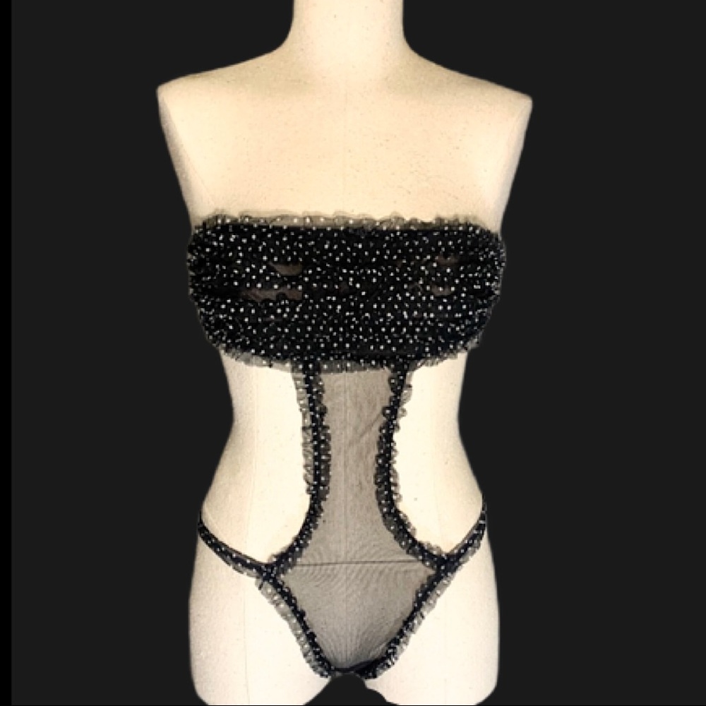 Rare Victoria’s Secret Mesh Bodysuit Teddy